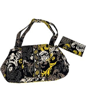 Vera Bradley Retired BAROQUE Shoulder Bag Purse And Checkbook Cover/wallet
